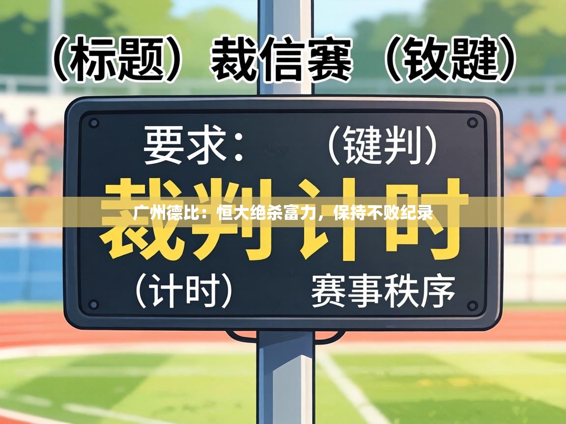 广州德比：恒大绝杀富力，保持不败纪录